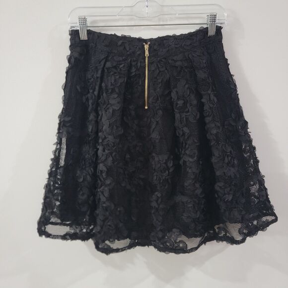 Womens Floral Mesh Skirt Size 2 Petite Whimsigoth Goth Dark Romance - Picture 2 of 7